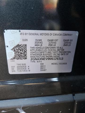 2021 CHEVROLET EQUINOX PR - 2GNAXNEV9M6129313