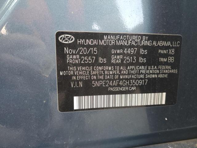 5NPE24AF4GH350917 Hyundai SONATA SE