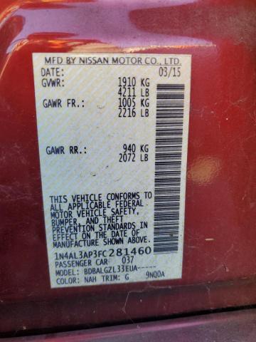 1N4AL3AP3FC281460 Nissan ALTIMA 2.5