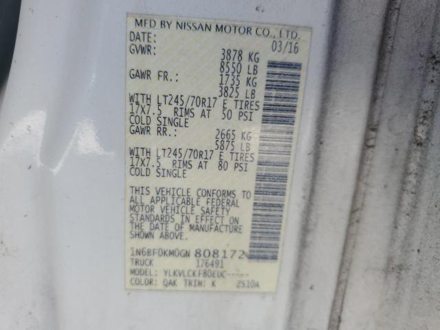 2016 NISSAN NV 1500 S - 1N6BF0KM0GN808172