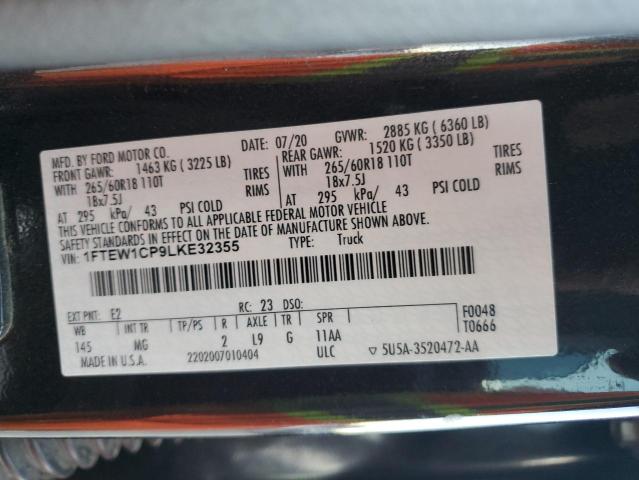 1FTEW1CP9LKE32355 Ford F150 Supercrew