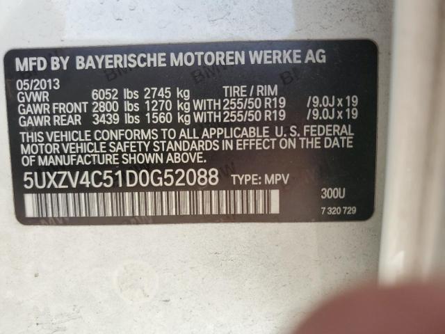 VIN 5UXZV4C51D0G52088 2013 BMW X5, Xdrive35I no.13