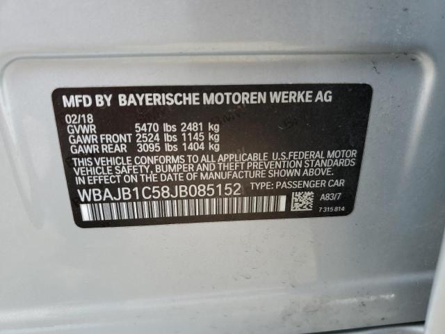 2018 BMW 530XE WBAJB1C58JB085152