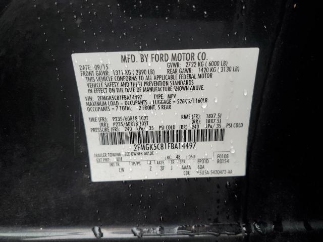 2FMGK5C81FBA14497 Ford FLEX SEL