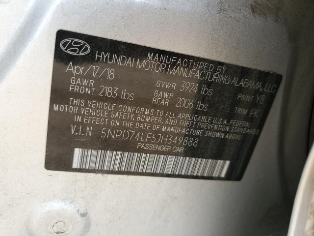 2018 HYUNDAI ELANTRA SE - 5NPD74LF5JH349888