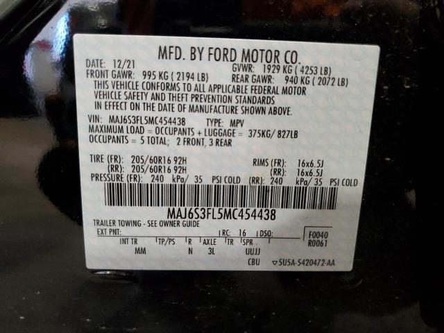 MAJ6S3FL5MC454438 Ford ECOSPORT S