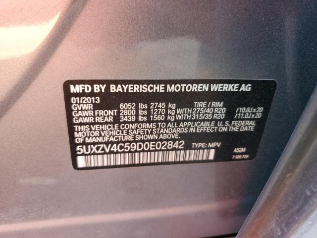 VIN 5UXZV4C59D0E02842 2013 BMW X5, Xdrive35I no.13