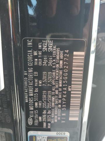 5XYPK4A15GG027724 KIA SORENTO SX