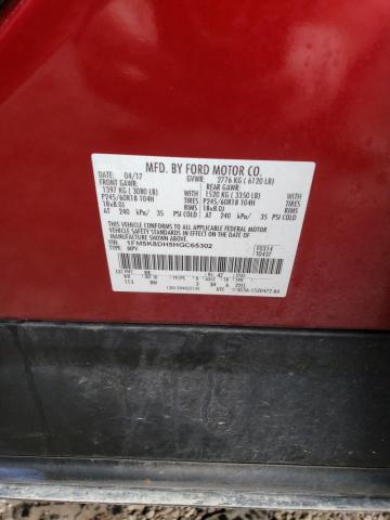 1FM5K8DH5HGC65302 Ford EXPLORER XLT