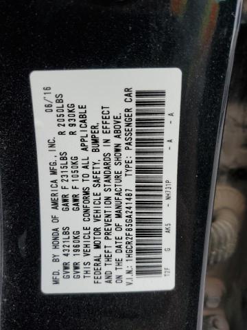 1HGCR2F85GA241487 Honda ACCORD EXL
