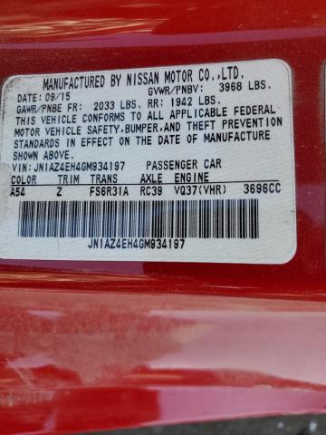 JN1AZ4EH4GM934197 Nissan 370Z BASE