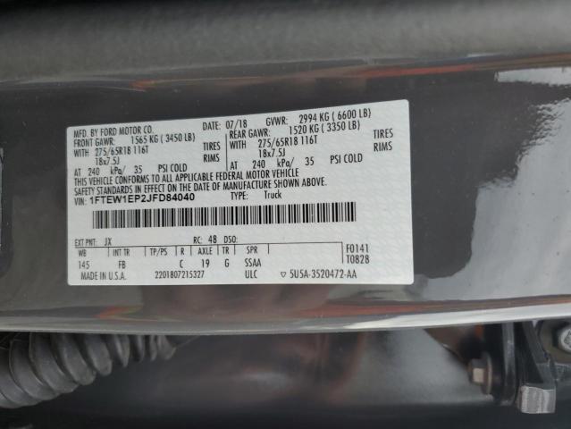 1FTEW1EP2JFD84040 Ford F150 Supercrew