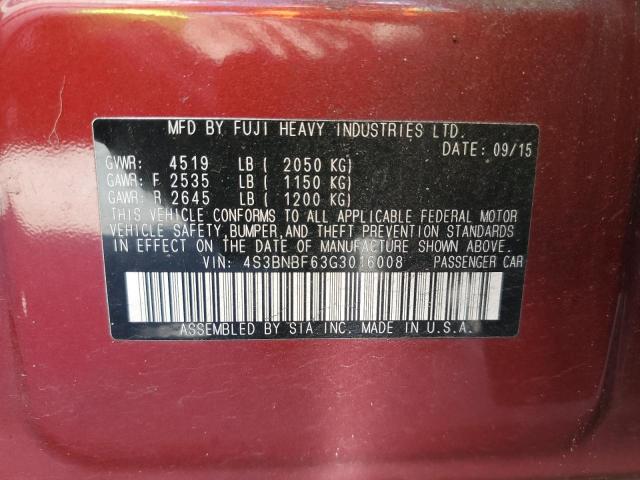 VIN 4S3BNBF63G3016008 2016 SUBARU LEGACY no.12