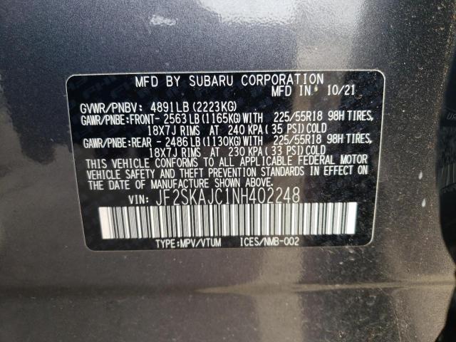 JF2SKAJC1NH402248 Subaru Forester Sport