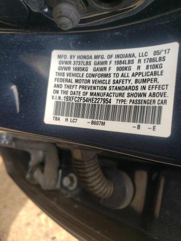 19XFC2F54HE227954 Honda Civic Lx