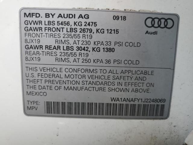 WA1ANAFY1J2248069 2018 AUDI Q5, photo no. 13