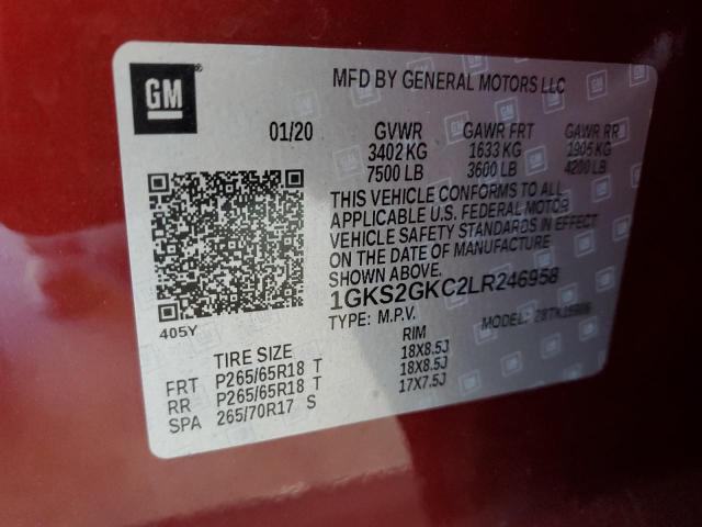 1GKS2GKC2LR246958 GMC Yukon Xl K1500 Slt
