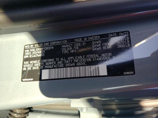 2023 VOLVO XC60 ULTIM YV4L12RX9P1393214