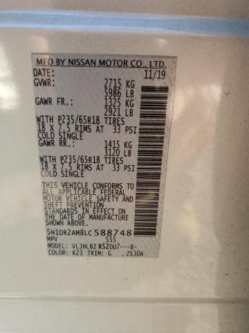 5N1DR2AM8LC588748 Nissan Pathfinder S