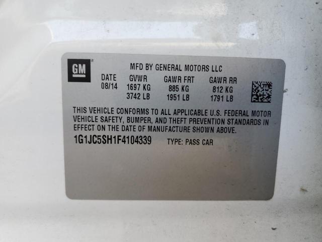 2015 CHEVROLET SONIC LT - 1G1JC5SH1F4104339