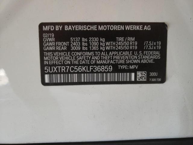 5UXTR7C56KLF36859 2019 BMW X3, photo no. 13