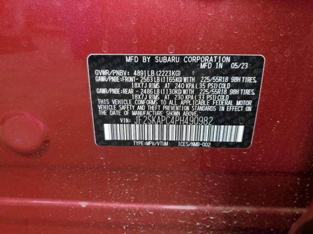 JF2SKAPC4PH490982 Subaru Forester Limited