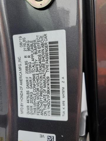 2019 HONDA ACCORD SPO - 1HGCV1F38KA147929