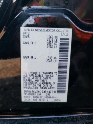 2019 NISSAN ALTIMA SR 1N4BL4CV2KC164078