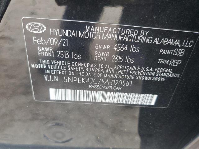 5NPEK4JC7MH120581 | 2021 HYUNDAI SONATA N L