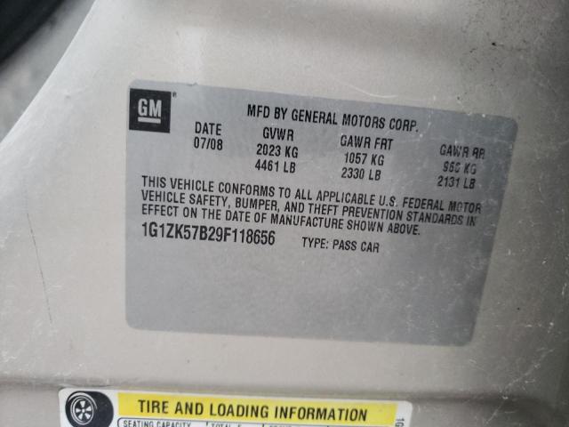 2009 Chevrolet Malibu Ltz VIN: 1G1ZK57B29F118656 Lot: 70346413