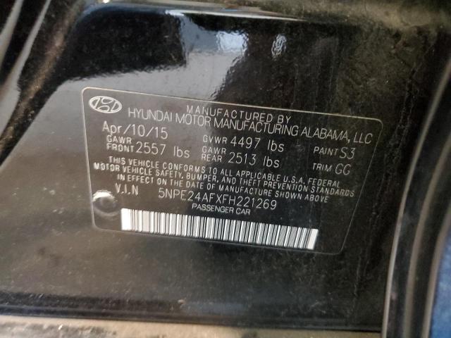 5NPE24AFXFH221269 | 2015 HYUNDAI SONATA SE