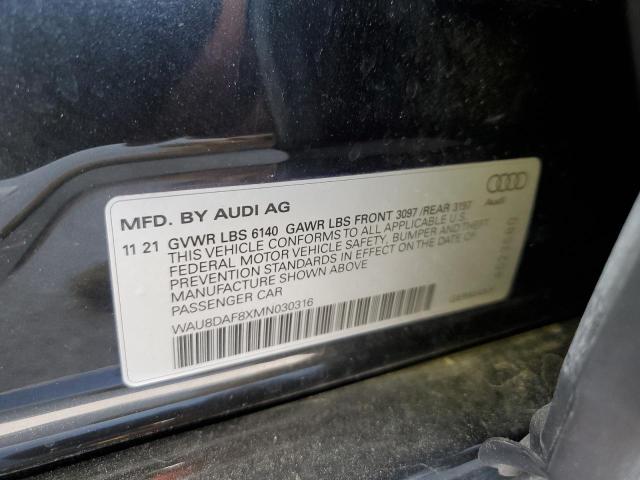 2021 AUDI A8 L WAU8DAF8XMN030316