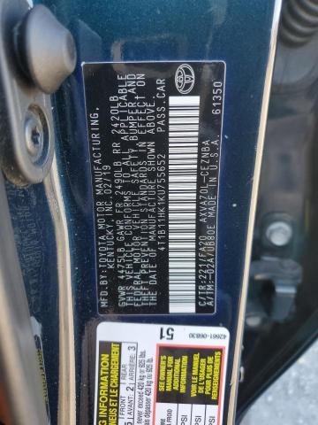 4T1B11HK1KU755652 | 2019 TOYOTA CAMRY L