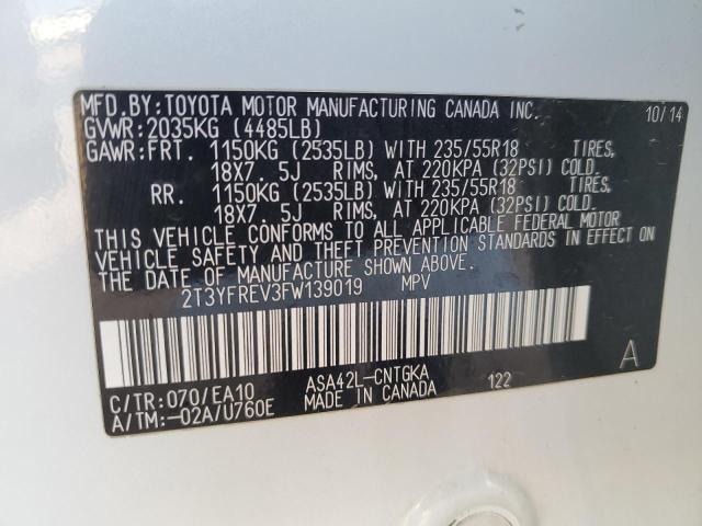 2015 TOYOTA RAV4 LIMIT - 2T3YFREV3FW139019