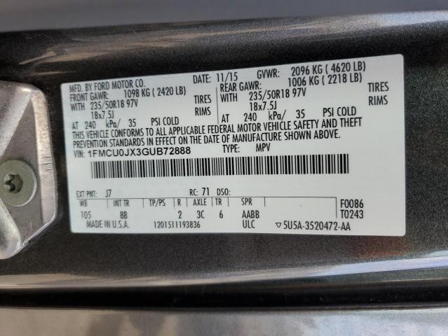 1FMCU0JX3GUB72888 Ford Escape Titanium