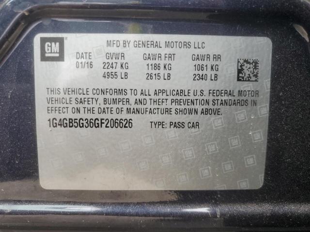1G4GB5G36GF206626 Buick Lacrosse