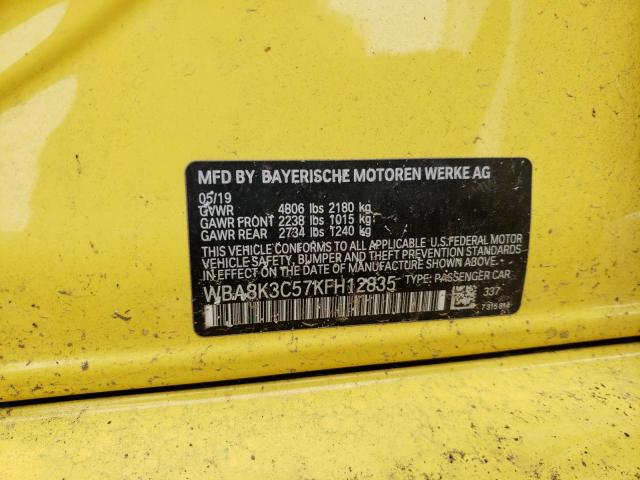 WBA8K3C57KFH12835 BMW 330XI