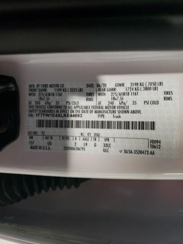 1FTFW1E4XLKE44893 Ford F150 Supercrew
