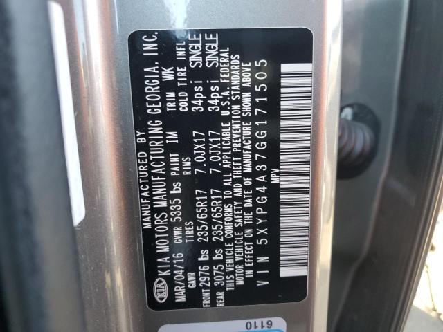 5XYPG4A37GG171505 KIA SORENTO LX