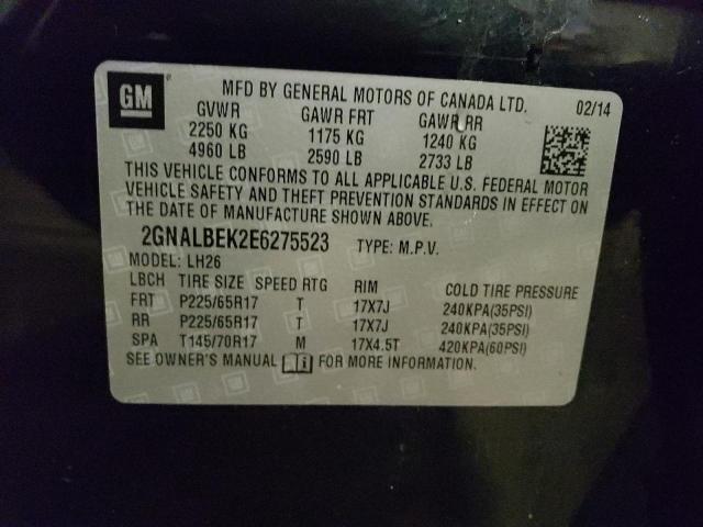 2GNALBEK2E6275523 2014 Chevrolet Equinox Lt