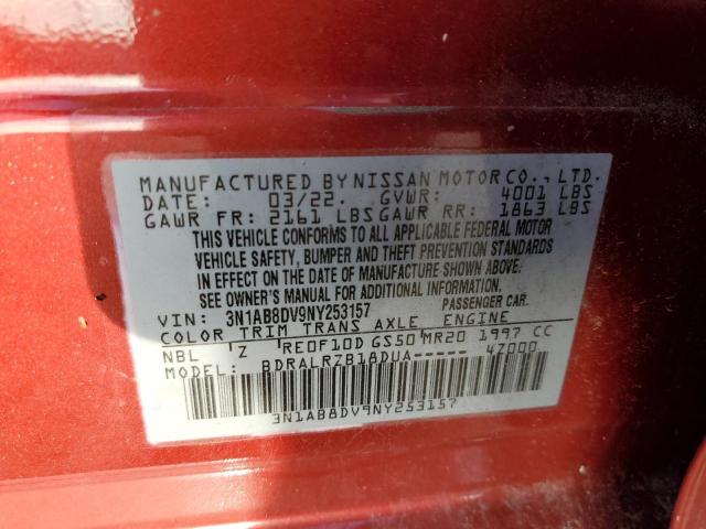 3N1AB8DV9NY253157 Nissan SENTRA SR