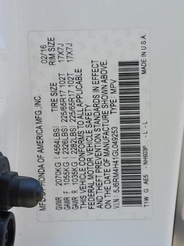5J6RM4H41GL049253 Honda CR-V SE