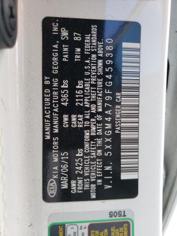 5XXGM4A79FG459380 KIA Optima Lx