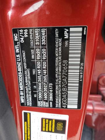 4JGDA5JB7GA770658 Mercedes-Benz GLE 350