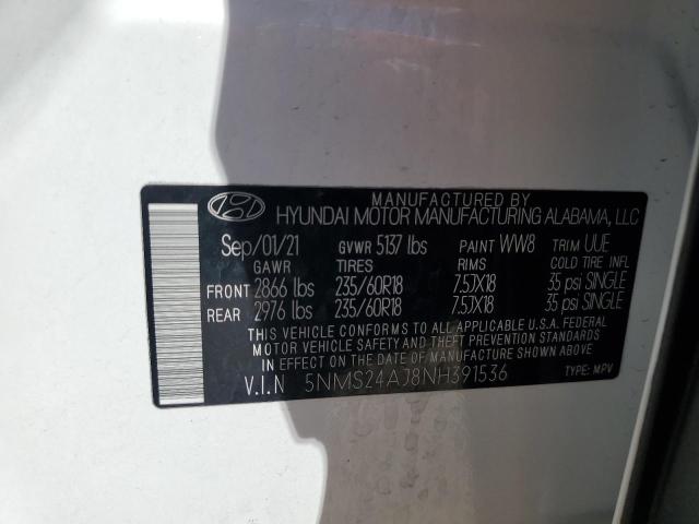 2022 HYUNDAI SANTA FE S - 5NMS24AJ8NH391536