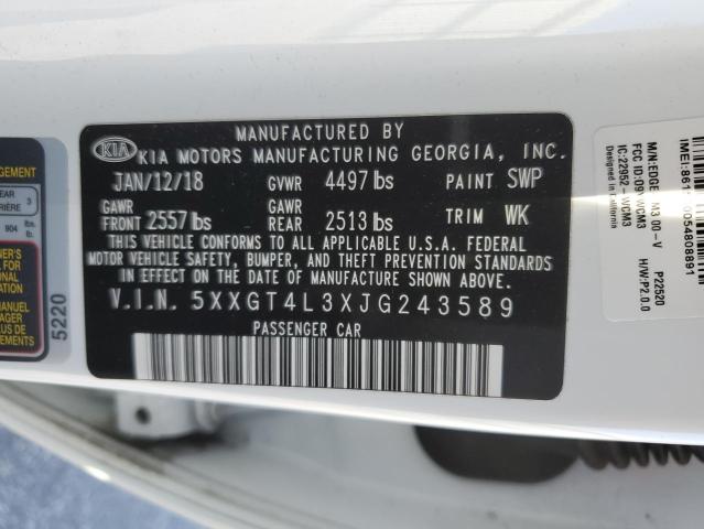 5XXGT4L3XJG243589 KIA Optima Lx