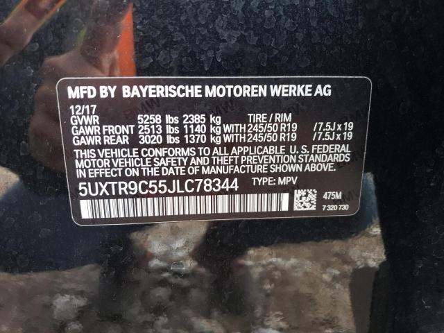2018 BMW X3 XDRIVE3 - 5UXTR9C55JLC78344