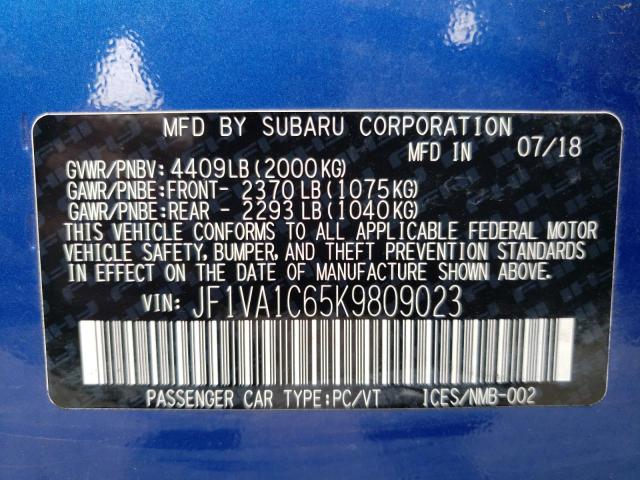 JF1VA1C65K9809023 Subaru Wrx Premium