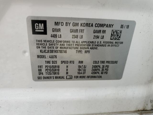 KL4CJESB1KB700746 Buick Encore PRE 10