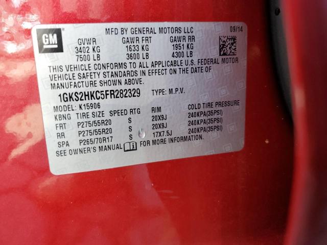 1GKS2HKC5FR282329 GMC Yukon Xl K1500 Slt